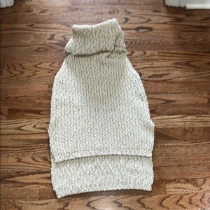 Sheike Cream Big Neck Sweater with Textured Knit